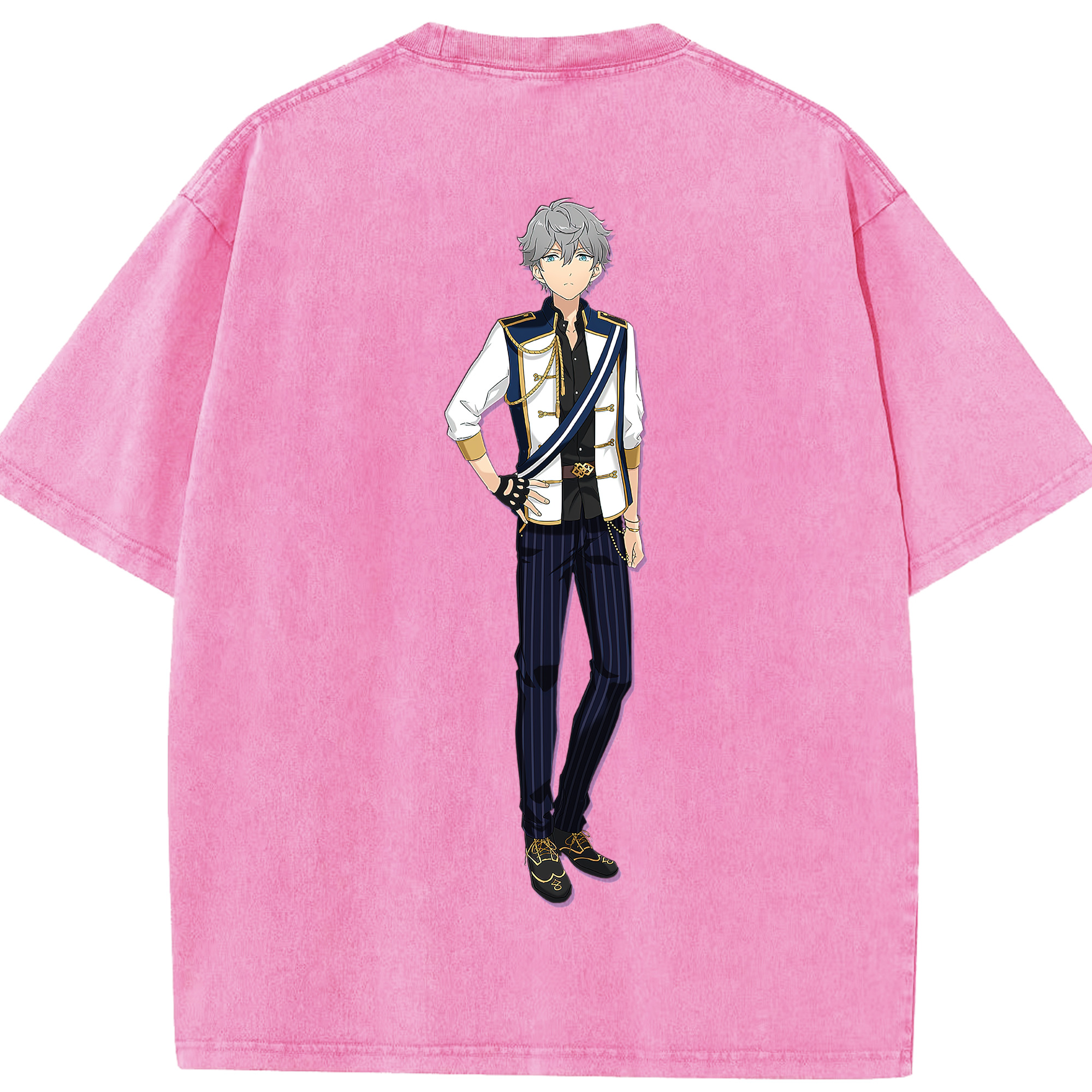 （画像用） あんさんぶるスターズ! Ensemble Stars 綿100% ヴィンテージ風 半袖Tシャツ（背面プリント）